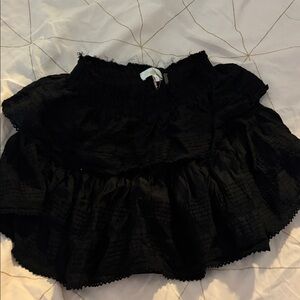 Love Shack Fancy mini Black Ruffled Skirt WORN ONCE